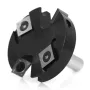 12mm 1/2 Inch Shank 4 Flutes Carbide Insert Spoilboard Surfacing Router Bit Slab Flattening Router Bit 2-1/2\ 63.5mm Cutting Diameter for Woodworking Planing