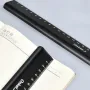 15cm/30cm Woodworking Black Marking Ruler Aluminum Alloy Water Droplet Ruler Drawing and Drawing with A Ruler Measurement Tools