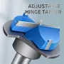 5pcs Woodworking Hole Opener Set Blue Carbide Adjustable Opener Drilling Wood Hinge Drill Bits Detachable Strong Back Plate 15-35mm