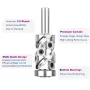 Carbide Insert Flush Trim Router Bit 32mm Dia 1/2\ Shank 50mm Cutting Length Top/Bottom Bearing for Woodworking and CNC Engraving
