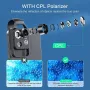 Microscópio portátil para smartphone com zoom de 200X, tamanho de bolso, recarregável via USB, com lente CPL, imagem de alta definição para experimentos de laboratório, inspeção de joias e análise de pele