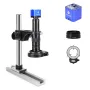 HAYEAR HY-5100 24MP Digital Microscope Camera 180X Lens HDM USB LED Ring Light for Mobile Phone Repair Soldering Tools