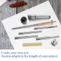 Woodworking Pen Mandrel Saver Pen Making Kit #2 Morse Taper Shank with 7mm Drill Bit Mill Cutter Head for Pen Turning Woodworking Lathe Accessory