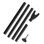 19-52Inch Adjustable Length Security Door Stopper Lock Bar Anti Slip Base Heavy Duty for Sliding Doors Home Hotel