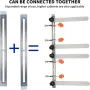 2PCS Drawer Slide Jig with Toggle Clamp & Magnetic Arm Precision Cabinet Tool Stainless Steel Magnetic Arm Laser-Etched Scale Fast Accurate Installation Professional Quality