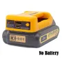18V Battery Power Adapter with USB Type-C Compatible with Makita DEWALT Chargers for Mobile Devices and Travel Use
