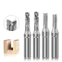 1/2 Inch 12.7mm Shank Tungsten Mortising Carbide Router Bit 2 Flutes/3 Flutes TCT Straight Router Bit Straight Flute End Milling Cutter 6-8mm Cutting Diameter 20-22mm Cutting Length