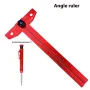 Aluminum Alloy T Square Marking Ruler Adjustable Multi Angle 0 to 75 Degrees Precision Laser Engraving Hole Drilling Guide Woodworking Tool
