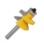 Drillpro Lot de 2 fraises à rainurer en V à tige de 8 mm et languette assortie avec roulements à billes de qualité supérieure pour le travail du bois