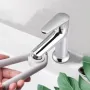 Adjustable Kitchen Bathroom Basin Wrench Tap Tool ABS Material Fits 21.5mm to 27mm Inner Rubber Coating for Plumbing Repair