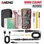 ANENG AOS02 9999 Sayım Dijital Profesyonel Osiloskop Multimetre 48M/S 10MHZ PC Dalga Formu Veri Depolama True RMS Transistör