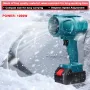 Turbo Fan 1000W Handheld Cordless Fan with Dual Motor Options High-Speed Blowing Power Compatible with 18V Battery for Car Cleaning and Industrial Use