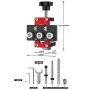 Woodworking 3 in 1 Dowel Jig Drill Kit Self Centering Doweling Jig Kit Simple Installation Versatile Portable Sturdy Drill Guides Locator