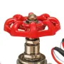 Interrupteur d'éclairage vintage Steampunk 1/2 pouce avec fil traversant en fer rouge