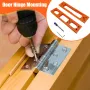 Door Hinge Jig ABS Material Lightweight Anti Slip Design Easy Installation Precision Template Garage Exterior Door Woodworking Repair Tool 9 x 2 Inches Orange