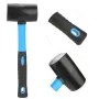 Rubber Mallet Hammer Dual Soft Head Surface Ergonomic Handle Lightweight Elastic Design Black Blue Anti Scratch Installer Tool Heavy Duty Tile Glass