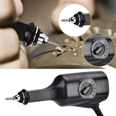 Grabador eléctrico 220V 25W Potencia ajustable Metal Madera Cerámica Vidrio Plástico Grabado Pluma Herramienta Máquina de tallado de precisión Enchufe europeo Vibración de alta velocidad