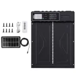 Automatic Chicken Coop Door High-Strength Aluminum Alloy Waterproof Solar Powered Large Panel Easy Installation for Chickens Ducks Geese 3 Operating Modes Convenient Poultry Entry and Exit