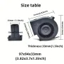 9733 Blower Fan 12V 1.80A High Air Volume Turbine Adjustable Speed Control Compact Design for BBQ Camping Firewood Stove Charcoal Starter Outdoor Cooking Fan