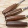MYTEC 12pcs Wood Carving Chisel Set Walnut Handle 65Mn High Carbon Steel Sharp Blade Professional Woodworking Carving Tools