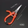 2PCS High Carbon Steel Pruning Shears Set 168mm 154mm Extra Sharp Garden Hand Pruners Ergonomic Handles Spring-loaded Mechanism Secure Lock Orange