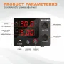 NICE-POWER SPS-E305 Mini Power Supply 0-30V 0-5A High-Precision Encoder Adjustment Sleek Black Design Stable DC Output