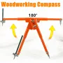 Max 45/75cm Diameter Carpenter Precision Pencil Compasses Diameter Adjustable Dividers Marking And Scribing Compass Woodworking