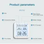 Tuya TH08 Wi-Fi Zigbe Temperature Humidity Sensor Hygrometer Wireless Alexa Google Compatible Backlight Feature Low Battery Reminder Remote Home Monitoring 24H Time Display