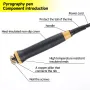 Electric Soldering Iron Pen 50W High Temperature Pyrography Tool 0-1000°C Adjustable Wood Burning Machine Carving and Soldering Electrocautery Pen