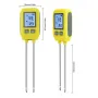 4in1 Soil Tester N/P/K Tester Digital LCD creen -10℃ to 80℃ Temperature Meter High Accuracy Stainless Steel Probe for Gardens Lawns Greenhouses