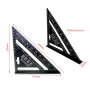 7Inch Triangle Ruler Measurement Tool Aluminium Alloy Carpenter Set Square Angle Woodworking Tools Try Square Triangular Metric Imperial