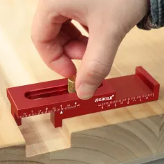 Aluminum Alloy Depth Gauge 5-40mm Gaps Gauge Woodworking Saw Gap Measuring Tool for Cutting Slotting Precision Metal Construction
