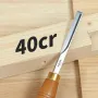 10 Inch Corner Chisel 40Cr Alloy Steel Blade Beech Wood Handle 90 Degree Square Mortise Tool for Precision Woodworking Cutting Clean Edges
