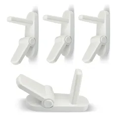 4Pcs Dreambaby Child Protection Door Lever Lock Quick Install 3M Adhesive Toddler Door Safety ABS Design One Hand Use