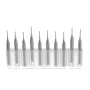 Drillpro DB-M4 10pcs 0.8mm Tungsten Steel Milling Cutter Bits 3.175mm Shank End Mills