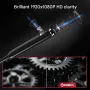 KAIWEETS Dual Lens Endoscope Camera 5 Inch IPS Screen 1920P HD Front and Side View IP67 Waterproof 8mm Probe 5M Cable 1080p Video Recording 4000mAh Battery USB-C