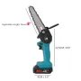 Doersupp 6 Inch 88VF Cordless Electric Chain Saw Wood Mini Cutter One-Hand Saws Woodworking Tool W/ None/1/2 Battery for Makita