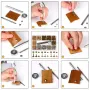360Pcs/Set Leather Rivets Double Cap Rivet Tubular Metal Studs 1 Sizes with Punch Pliers and 3 Pieces Setting Tool Kit for Leather Craft Repairs Decoration
