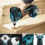 Powerful Brushless Power Impact Driver with High Torque 588N.M Compact Design LED Lights Mak 18V Battery Compatible Ideal for Home DIY and Hardware Projects
