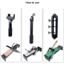 Telaio per affilatura coltelli in alluminio, smerigliatrice angolare fissa, 4 angoli, scalpello per intaglio del legno, dispositivo di affilatura per forbici, scalpello per pialla, affilatrice professionale per pietra per affilare con funzionamento manual
