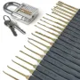 DANIU 24pcs Single Hook Lock Pick Set with 1Pc Transparent Lock Locksmith Practice Training Skill Set