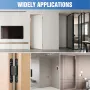 6 Inch Invisible Silent Door Hinges 180 Degree Swing 3 Way Adjustable Premium Zinc Alloy Heavy Duty Anti Corrosion Concealed Hinges for Interior and Exterior Doors