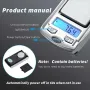 1PCS 0.01g Accuracy Mini Electronic Digital Pocket Scale 100g 200g Key Style Portable Precision Weighing LCD Backlit Display For Jewelry Gold Sterling Jewelry Herb Food