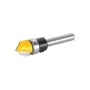 6MM 6.35mm 1/4 Inch Shank 90 Degree V Shape Router Bit 1/2 Inch 12.7mm Cutting Diameters Carbide CNC Engraving V Router Bit for Signmaking / Lettering / Woodworking Door Carving