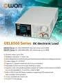OWON OEL8511 OEL8512 Series DC Electronic Load High Precision Control 150V/300V/600V 40A 400W LCD Display Protection Modes