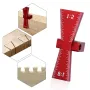 1:5/1:8 Aluminum Alloy Dovetail Joint Hinge Gauge Marking Template Woodworking Tool High Strength Wear-Resistant