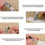 Mini Electric Sander Grinding Pen Reciprocating Polishing Machine with 8 Polishing Heads Adjustable Speed for Model Hobby Kits Black