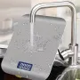 5kg Portable Kitchen Scale Coffee Scale Electronic Stainless Steel Surface LCD Backlit Food Weighing Tool for Precise Measurement 1g