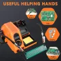 HX46 Soldering Station Kit 600W PID Temperature Control 150°C-500°C Fast Heating ESD Safe with LCD Display Auto Sleep Calibration EU/US Plug