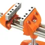 MYTEC Clamp Bench Vise Heavy Duty Cast Steel 360 Degree Swivel Base Woodworking Vise 3.5 Inch Jaw Width Table Clamp Vise for DIY Projects Workbench Creations